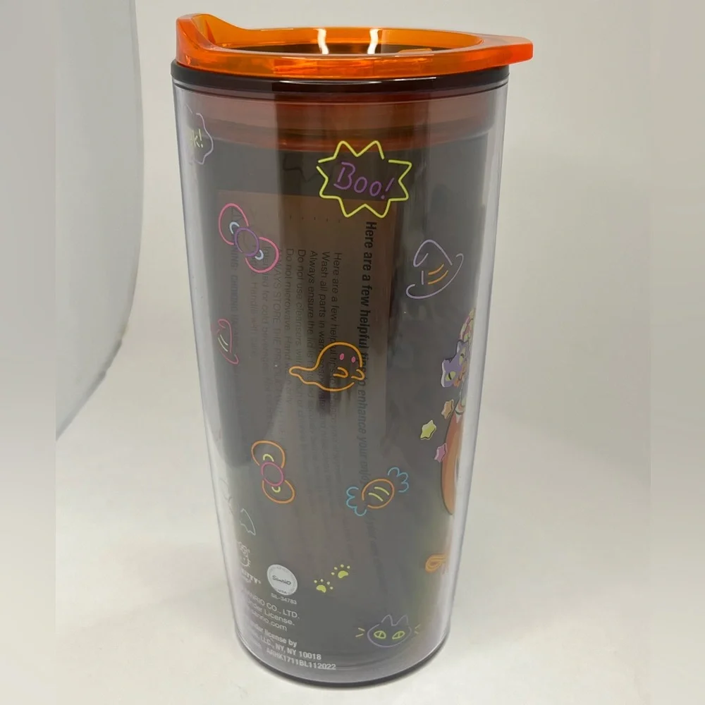 Hello Kitty Halloween & Fall Pumpkin Spice Travel Tumbler Cups Set of 2
